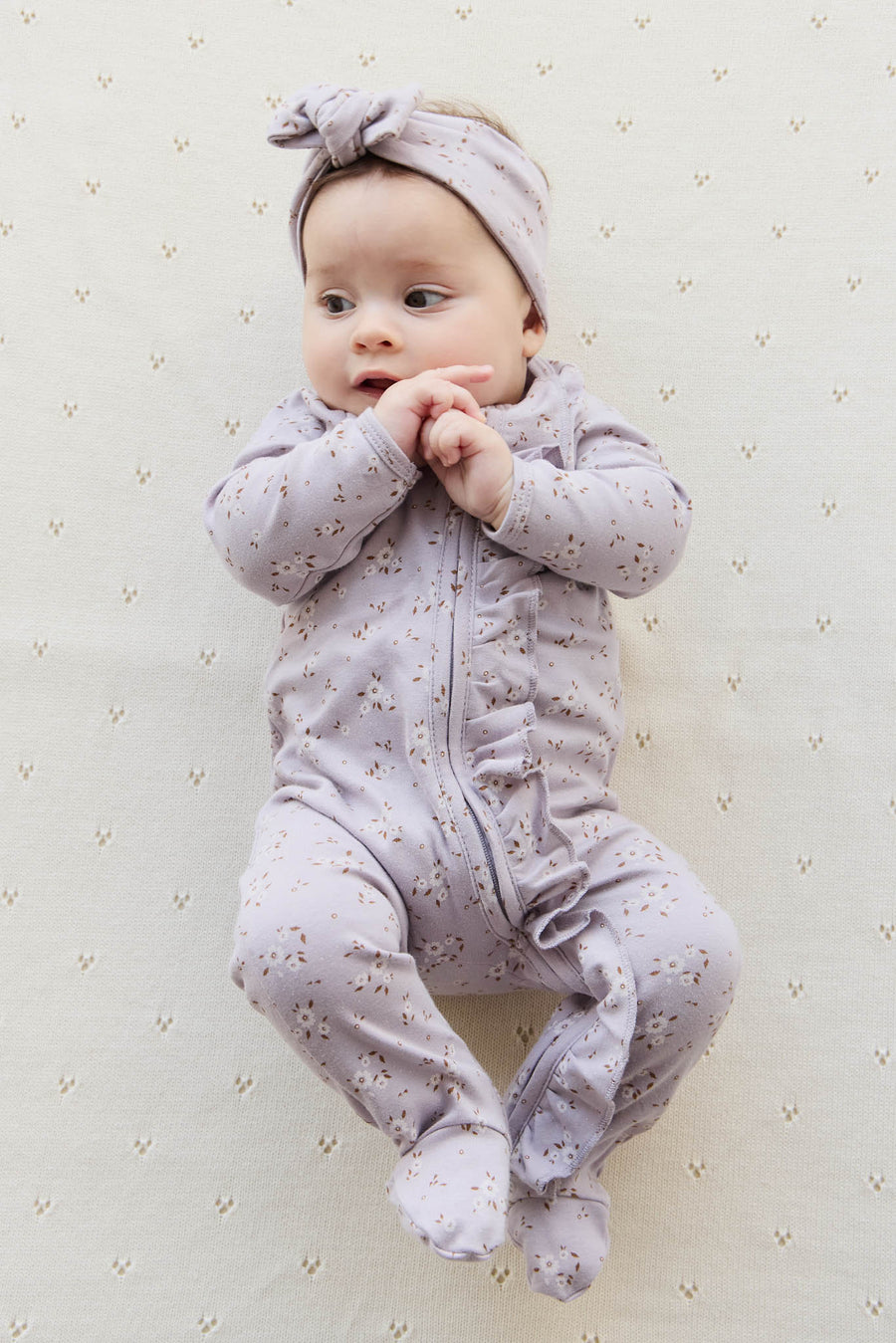 Organic Cotton Melanie Onepiece - Lulu Bloom Iris Childrens Onepiece from Jamie Kay Australia