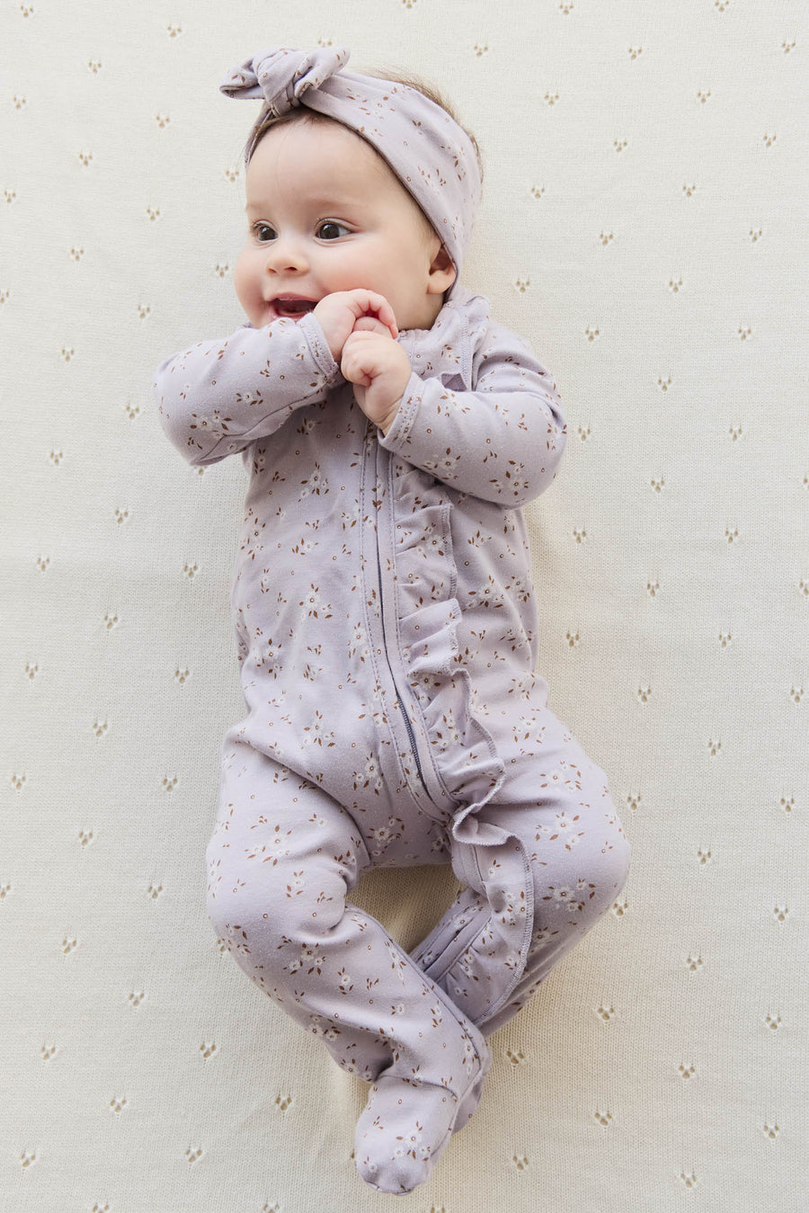 Organic Cotton Melanie Onepiece - Lulu Bloom Iris Childrens Onepiece from Jamie Kay Australia