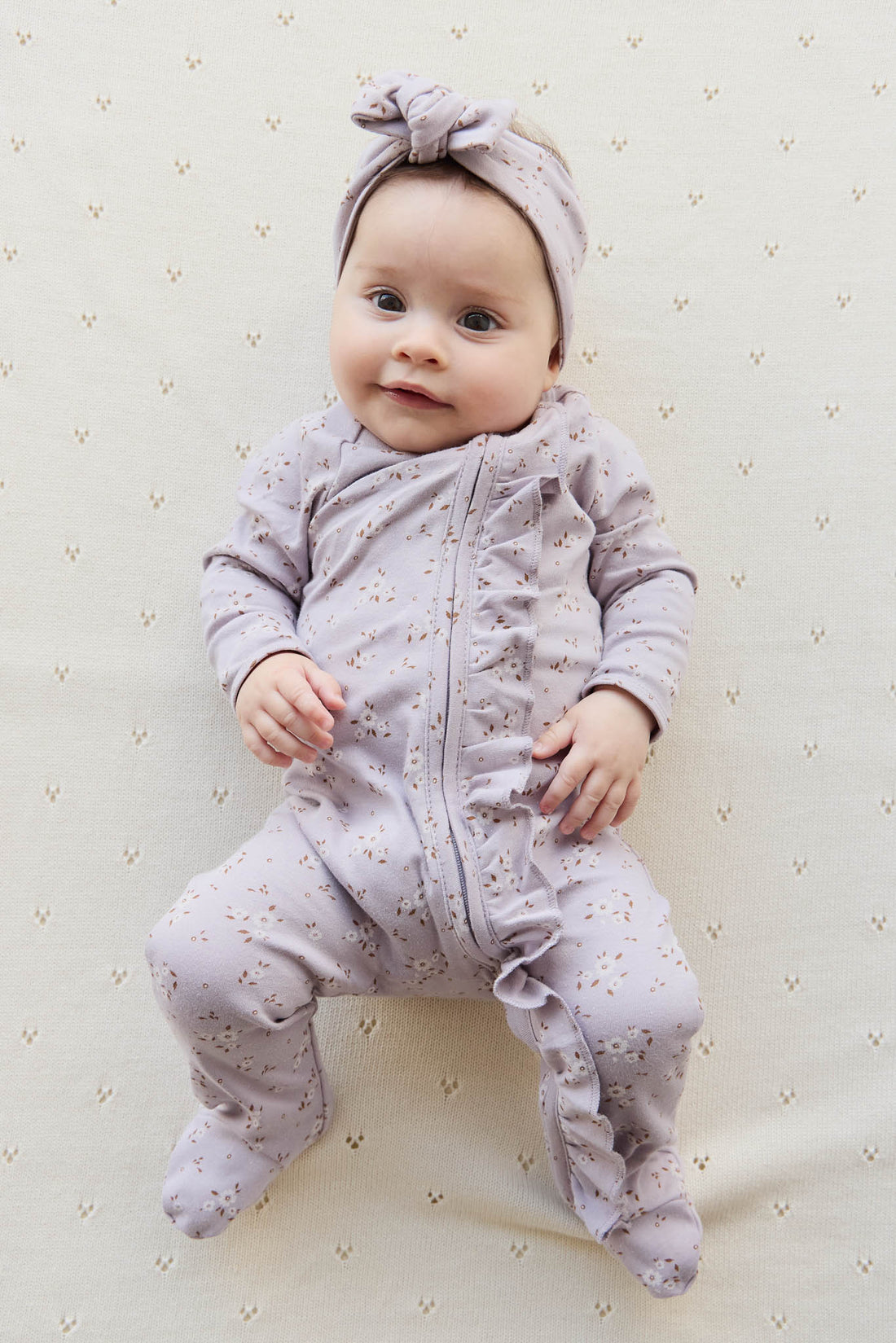 Organic Cotton Melanie Onepiece - Lulu Bloom Iris Childrens Onepiece from Jamie Kay Australia