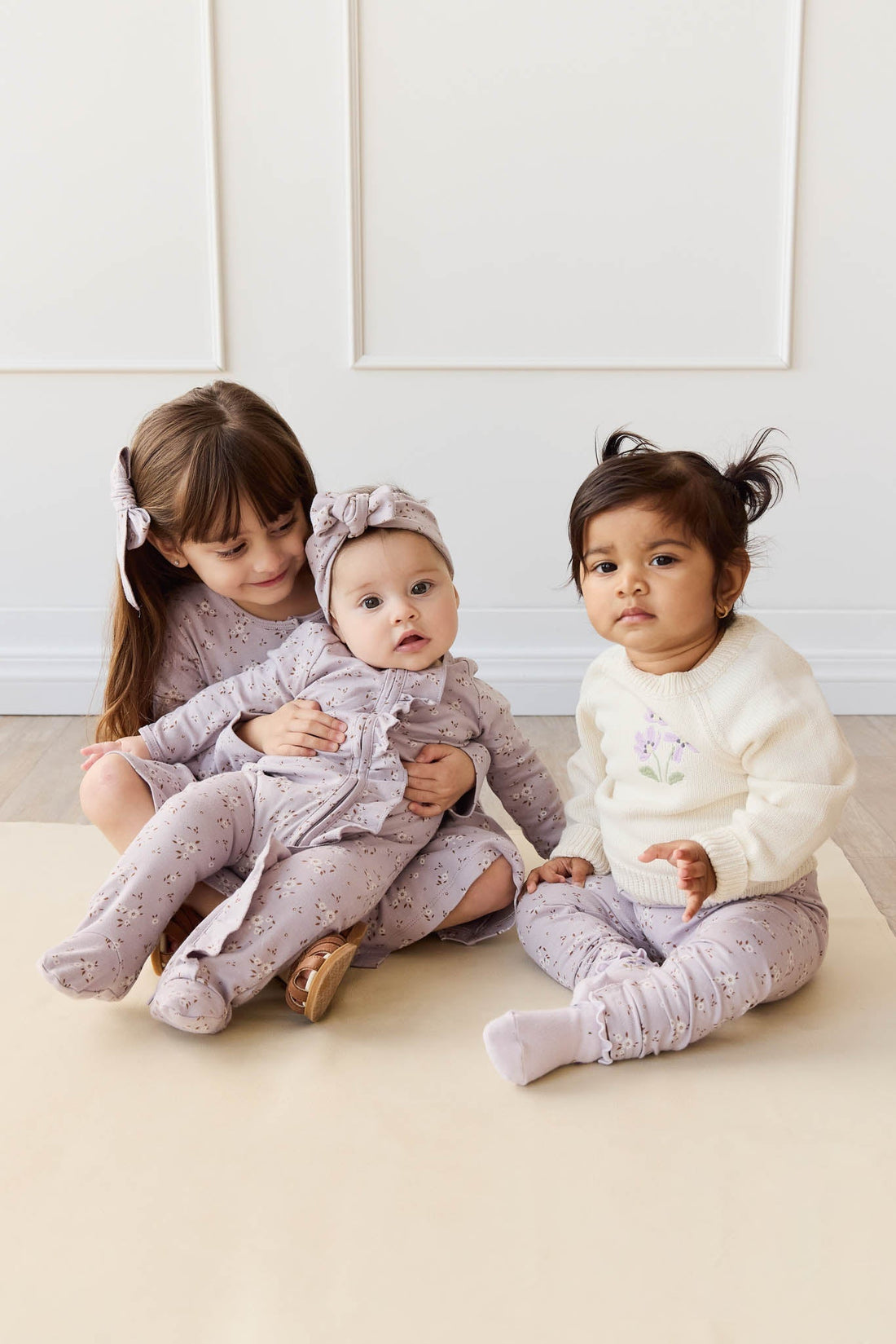 Organic Cotton Melanie Onepiece - Lulu Bloom Iris Childrens Onepiece from Jamie Kay Australia