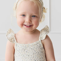 Organic Cotton Kaia Top - Dainty Egret Blues Childrens Top from Jamie Kay Australia