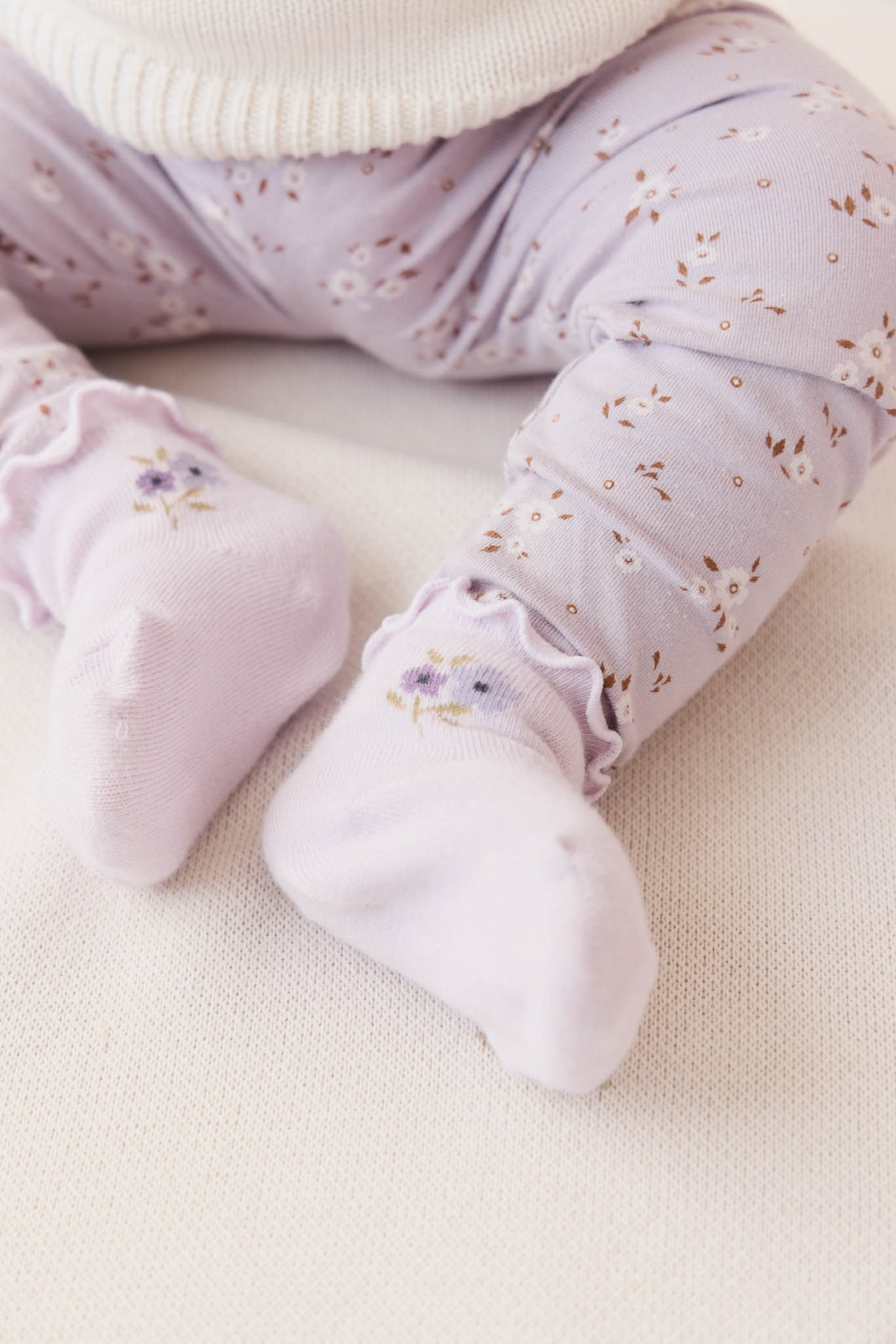 Organic Cotton Everyday Legging - Lulu Bloom Iris Childrens Legging from Jamie Kay Australia