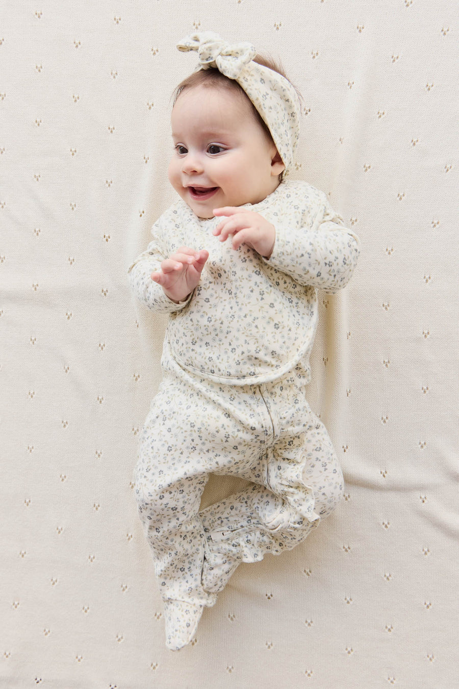 Organic Cotton Melanie Onepiece - Dainty Egret Blues Childrens Onepiece from Jamie Kay Australia