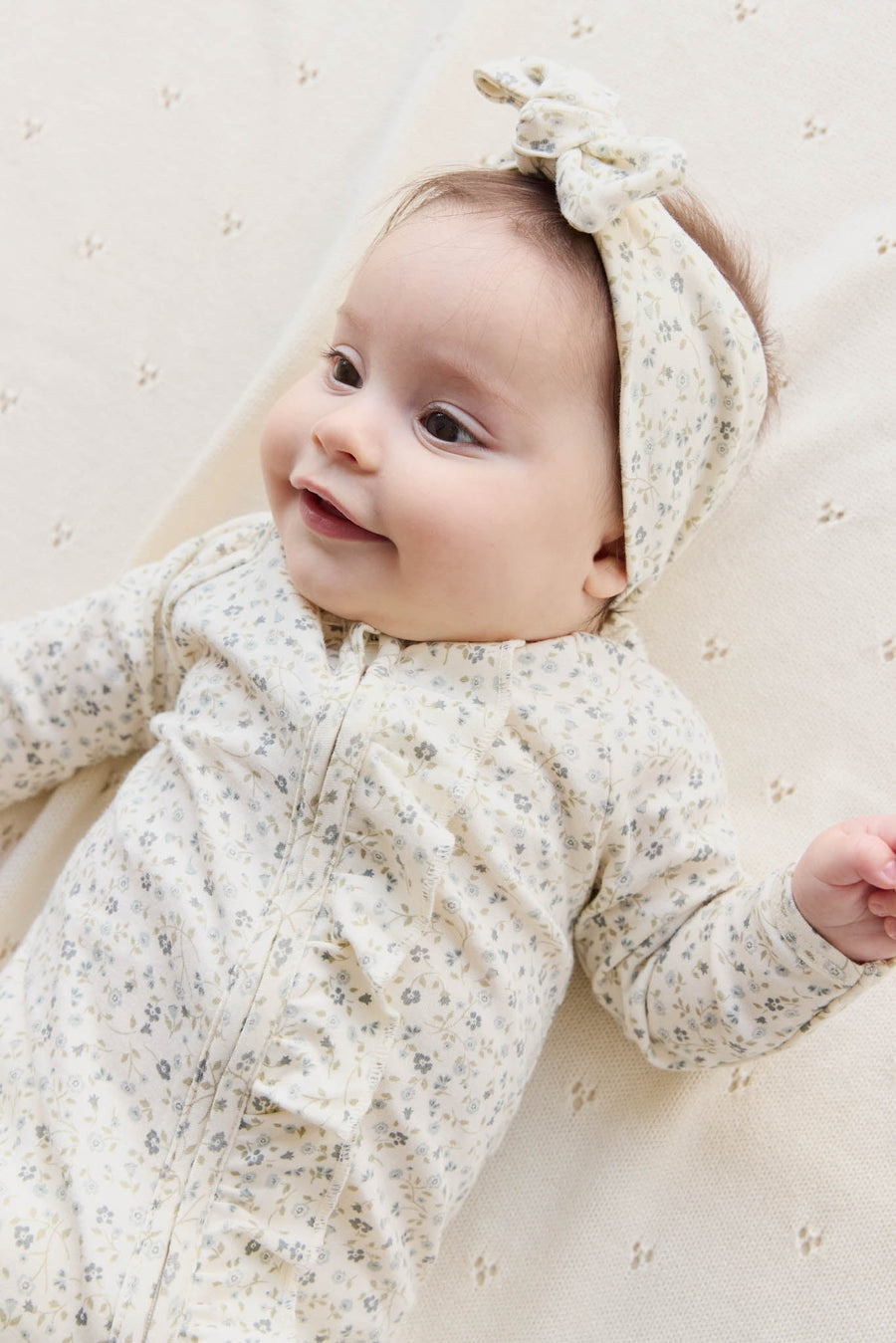 Organic Cotton Melanie Onepiece - Dainty Egret Blues Childrens Onepiece from Jamie Kay Australia