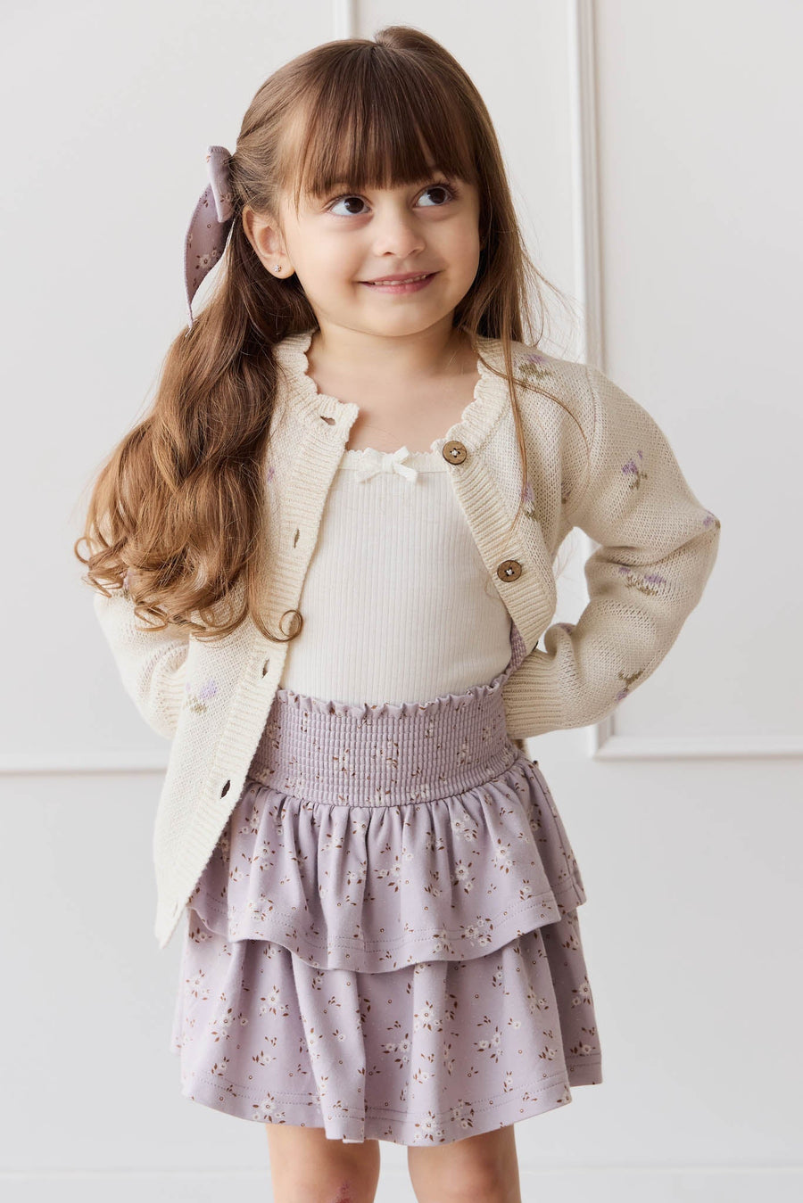 Organic Cotton Ruby Skirt - Lulu Bloom Iris Childrens Skirt from Jamie Kay Australia