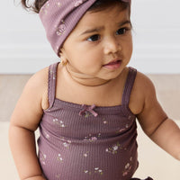 Organic Cotton Modal Bridget Singlet Bodysuit - Petite Fleur Childrens Bodysuit from Jamie Kay Australia