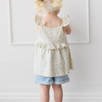 Organic Cotton Kaia Top - Dainty Egret Blues Childrens Top from Jamie Kay Australia