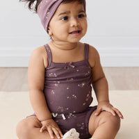 Organic Cotton Modal Bridget Singlet Bodysuit - Petite Fleur Childrens Bodysuit from Jamie Kay Australia