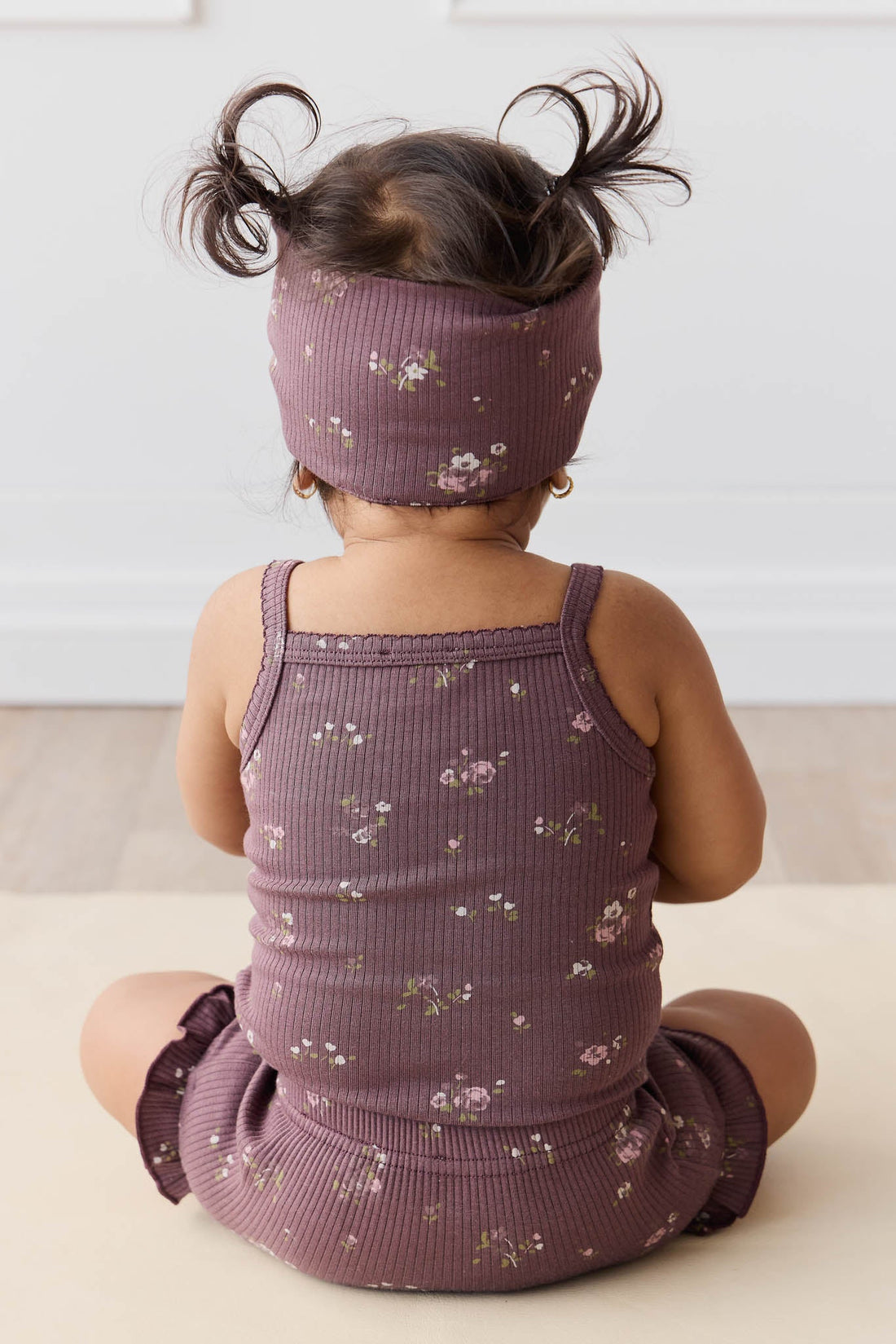 Organic Cotton Modal Bridget Singlet Bodysuit - Petite Fleur Childrens Bodysuit from Jamie Kay Australia