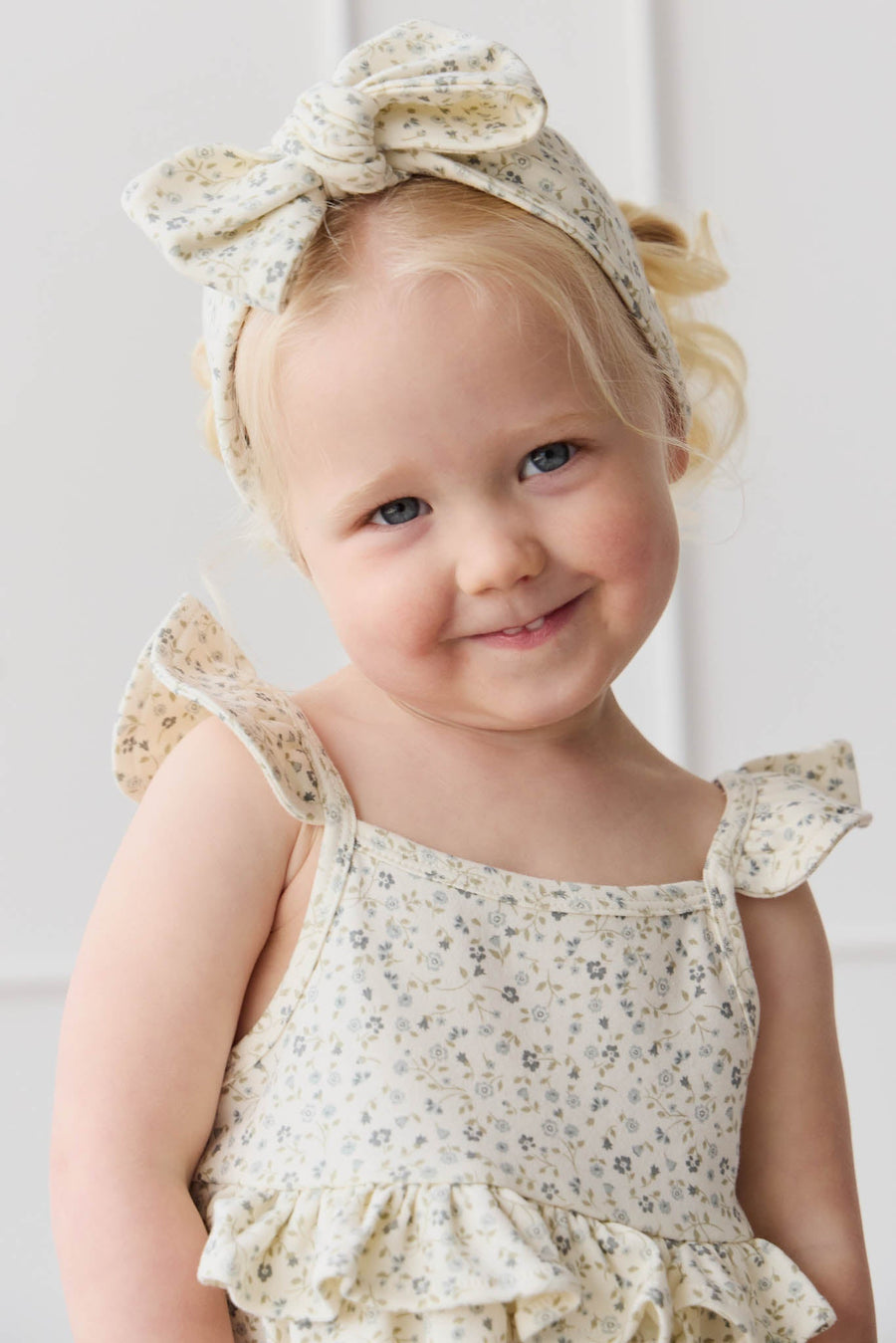 Organic Cotton Headband - Dainty Egret Blues Childrens Headband from Jamie Kay Australia