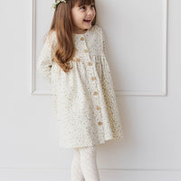 Organic Cotton Poppy Dress - Dainty Egret Blues Childrens Dress from Jamie Kay Australia