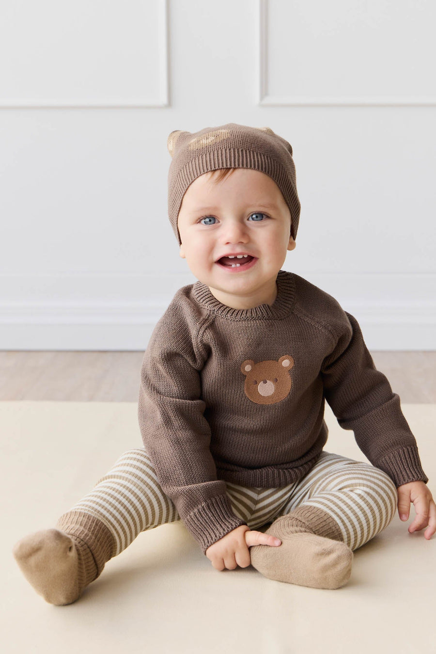 Ethan Jumper - Brownie Bobbie Bear Childrens Jumper from Jamie Kay Australia