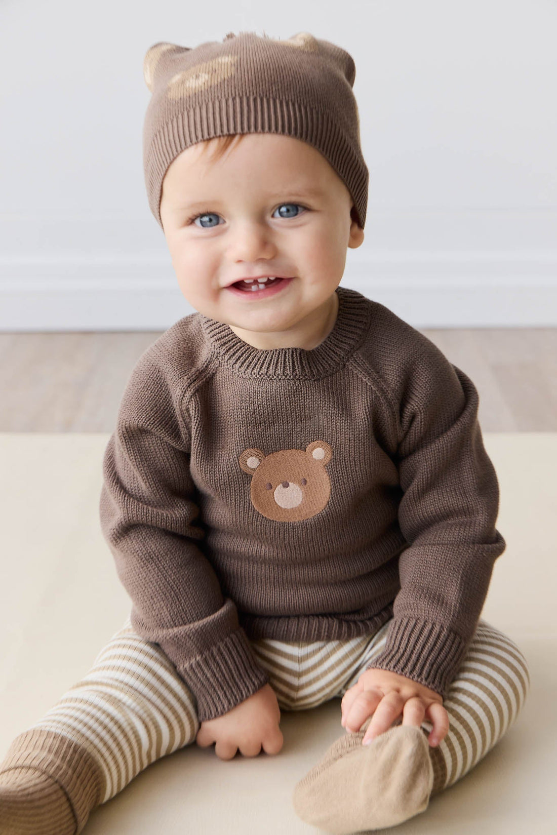 Ethan Jumper - Brownie Bobbie Bear Childrens Jumper from Jamie Kay Australia