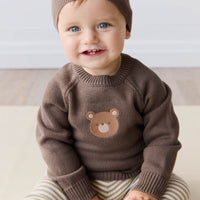 Ethan Jumper - Brownie Bobbie Bear Childrens Jumper from Jamie Kay Australia