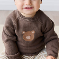 Ethan Jumper - Brownie Bobbie Bear Childrens Jumper from Jamie Kay Australia