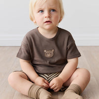 Pima Cotton Hunter Tee - Brownie Bobbie Bear Childrens Top from Jamie Kay Australia