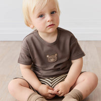 Pima Cotton Hunter Tee - Brownie Bobbie Bear Childrens Top from Jamie Kay Australia