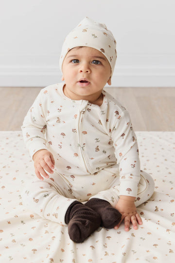 Organic Cotton Reese Zip Onepiece - Foraging Friends Childrens Onepiece from Jamie Kay Australia