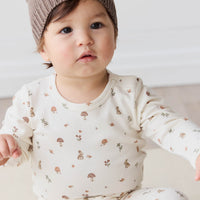 Organic Cotton Long Sleeve Bodysuit - Foraging Friends Childrens Bodysuit from Jamie Kay Australia