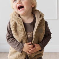 Neve Sherpa Vest - Cashew Childrens Vest from Jamie Kay Australia