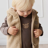 Neve Sherpa Vest - Cashew Childrens Vest from Jamie Kay Australia