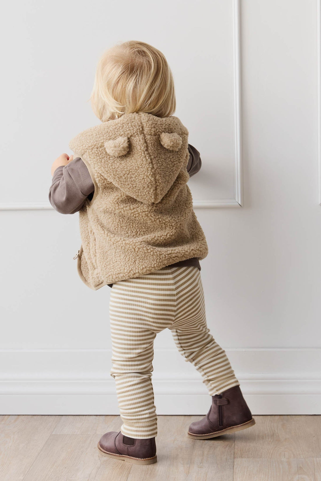 Neve Sherpa Vest - Cashew Childrens Vest from Jamie Kay Australia