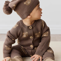 Ethan Hat - Bobbie Bear Brownie Childrens Beanie from Jamie Kay Australia