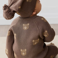 Ethan Hat - Bobbie Bear Brownie Childrens Beanie from Jamie Kay Australia