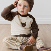 Organic Cotton Tao Sweatshirt - Cloud Bobbie Bear Childrens Sweatshirting from Jamie Kay Australia