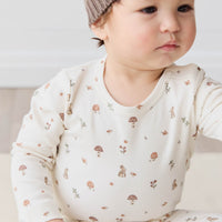 Organic Cotton Long Sleeve Bodysuit - Foraging Friends Childrens Bodysuit from Jamie Kay Australia