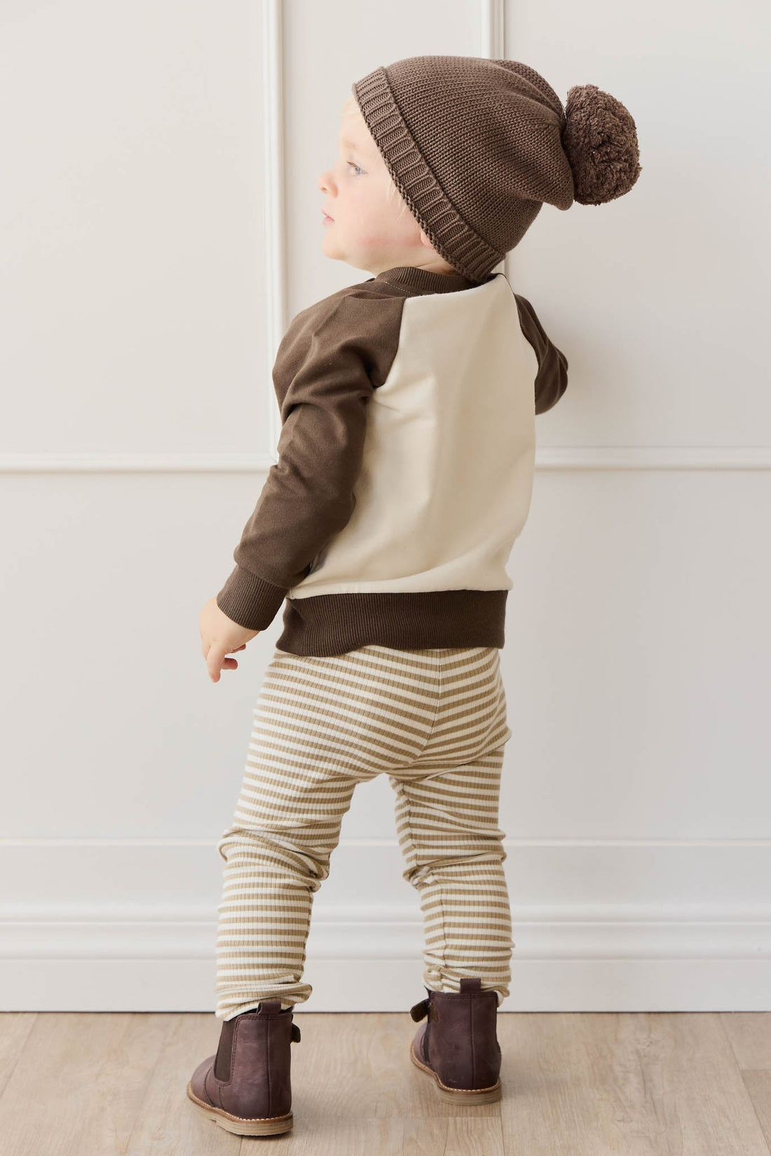 Organic Cotton Tao Sweatshirt - Cloud Bobbie Bear Childrens Sweatshirting from Jamie Kay Australia