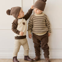 Organic Cotton Tao Sweatshirt - Cloud Bobbie Bear Childrens Sweatshirting from Jamie Kay Australia