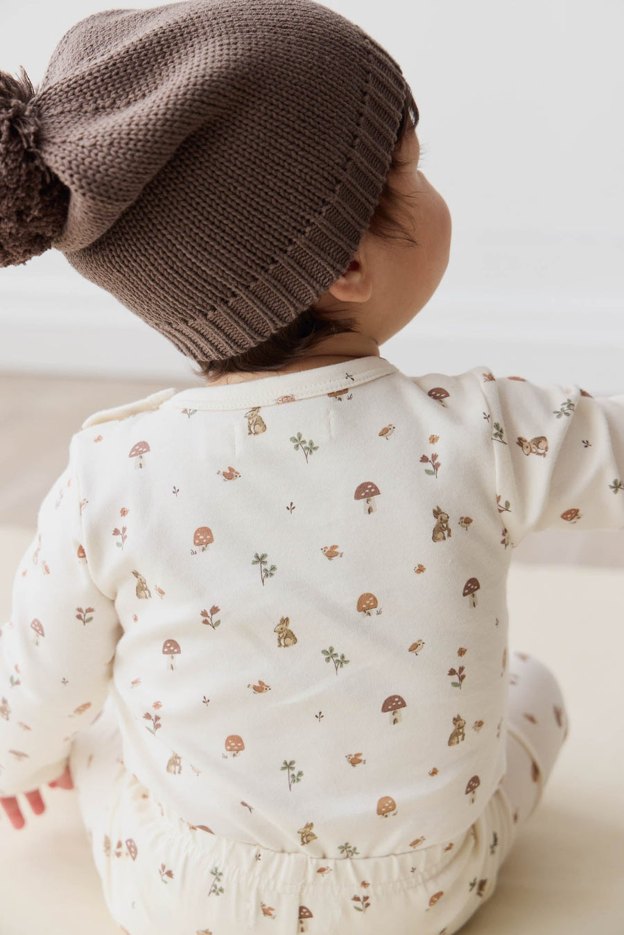 Organic Cotton Long Sleeve Bodysuit - Foraging Friends Childrens Bodysuit from Jamie Kay Australia