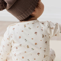 Organic Cotton Long Sleeve Bodysuit - Foraging Friends Childrens Bodysuit from Jamie Kay Australia