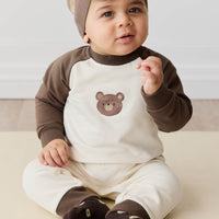 Organic Cotton Tao Sweatshirt Onepiece - Cloud Bobbie Bear Childrens Onepiece from Jamie Kay Australia