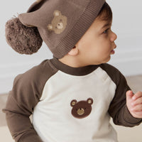 Organic Cotton Tao Sweatshirt Onepiece - Cloud Bobbie Bear Childrens Onepiece from Jamie Kay Australia