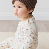 Organic Cotton Long Sleeve Bodysuit - Foraging Friends Childrens Bodysuit from Jamie Kay Australia