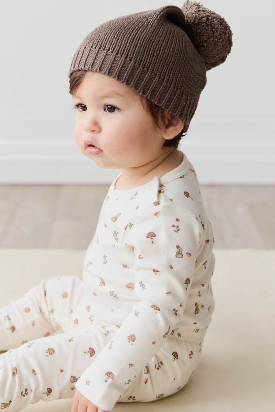 Organic Cotton Long Sleeve Bodysuit - Foraging Friends Childrens Bodysuit from Jamie Kay Australia