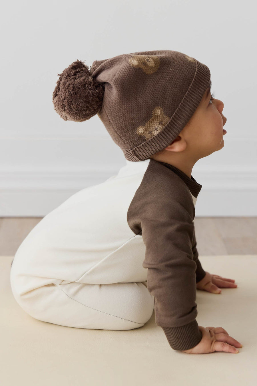 Organic Cotton Tao Sweatshirt Onepiece - Cloud Bobbie Bear Childrens Onepiece from Jamie Kay Australia