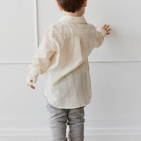 Isaiah Shirt - Coastal Stripe Cloud Childrens Shirt from Jamie Kay Australia