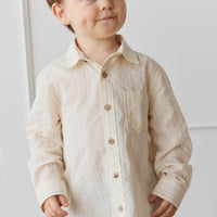 Isaiah Shirt - Coastal Stripe Cloud Childrens Shirt from Jamie Kay Australia