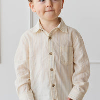 Isaiah Shirt - Coastal Stripe Cloud Childrens Shirt from Jamie Kay Australia