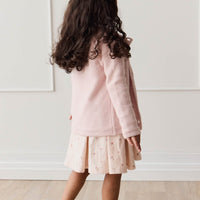 Aude Cardigan - Dainty Pink Marle Childrens Cardigan from Jamie Kay Australia