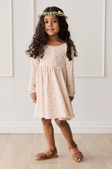 Organic Cotton Tallulah Dress - Meredith Morganite Childrens Dress from Jamie Kay Australia