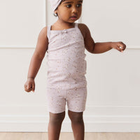 Organic Cotton Everyday Bike Short - Lulu Bloom Iris Childrens Short from Jamie Kay Australia