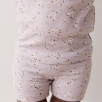 Organic Cotton Everyday Bike Short - Lulu Bloom Iris Childrens Short from Jamie Kay Australia