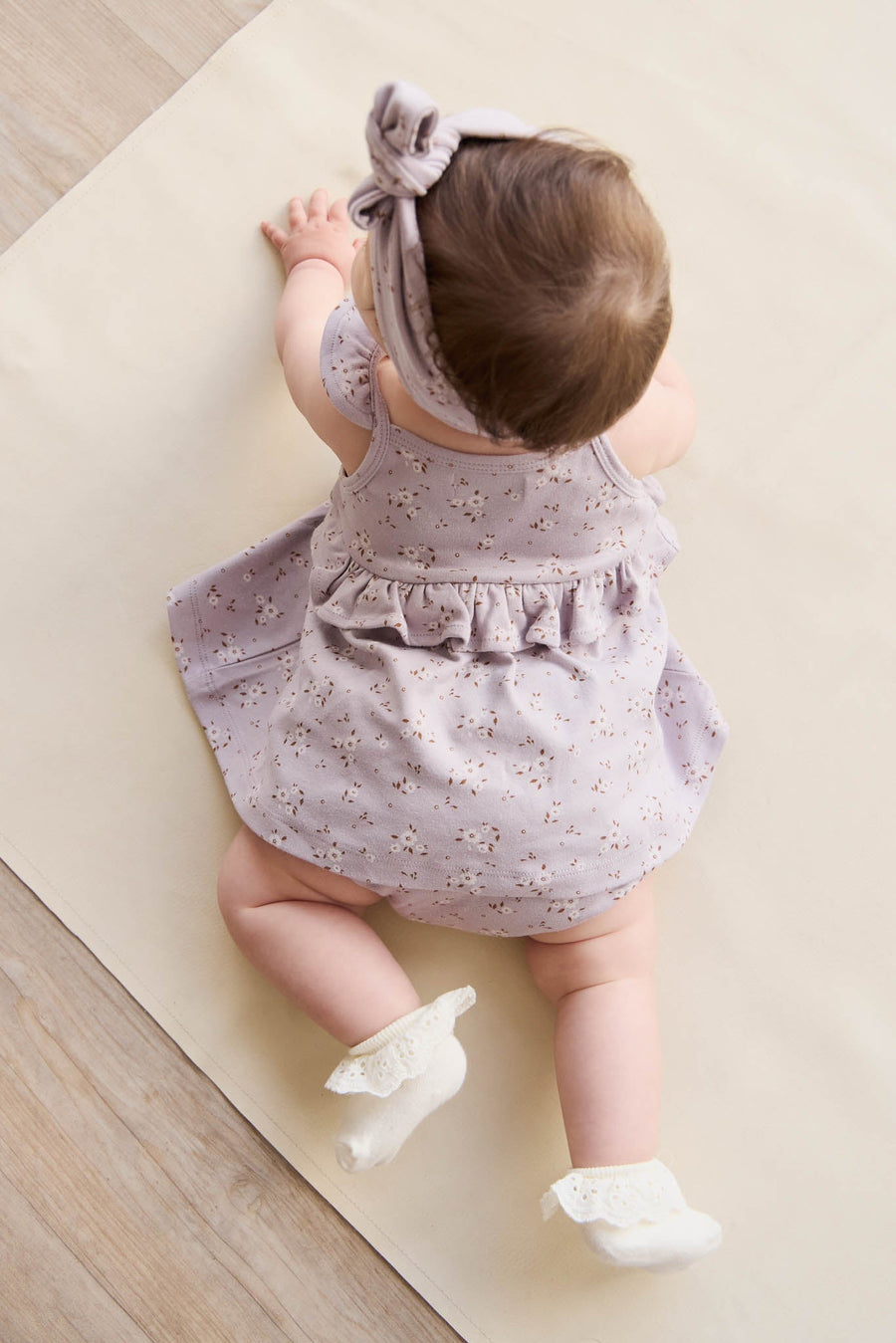 Organic Cotton Kaia Top - Lulu Bloom Iris Childrens Top from Jamie Kay Australia