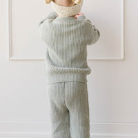 Morgan Knitted Pant - Mist Fleck Childrens Pant from Jamie Kay Australia