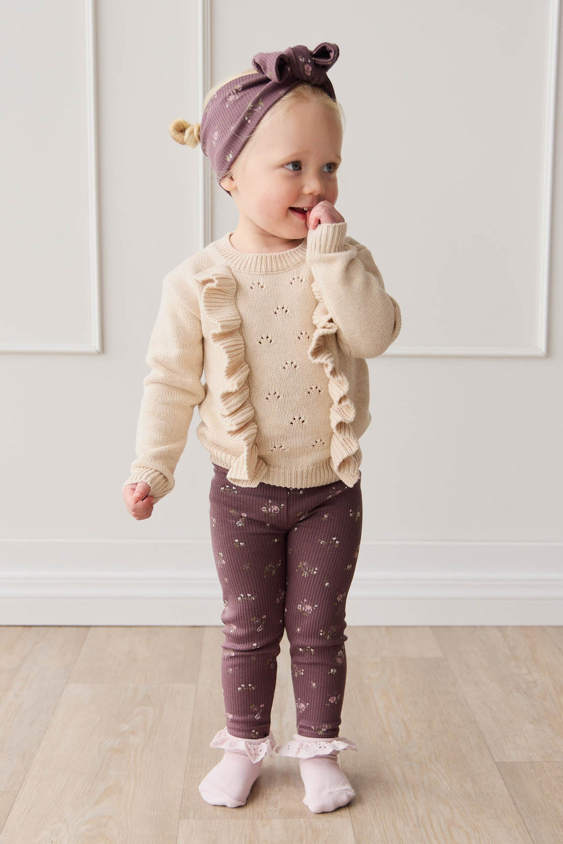 Valentia Jumper - Light Oatmeal Marle Childrens Jumper from Jamie Kay Australia