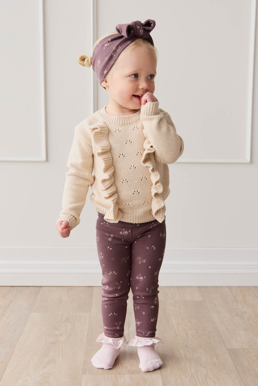 Valentia Jumper - Light Oatmeal Marle Childrens Jumper from Jamie Kay Australia